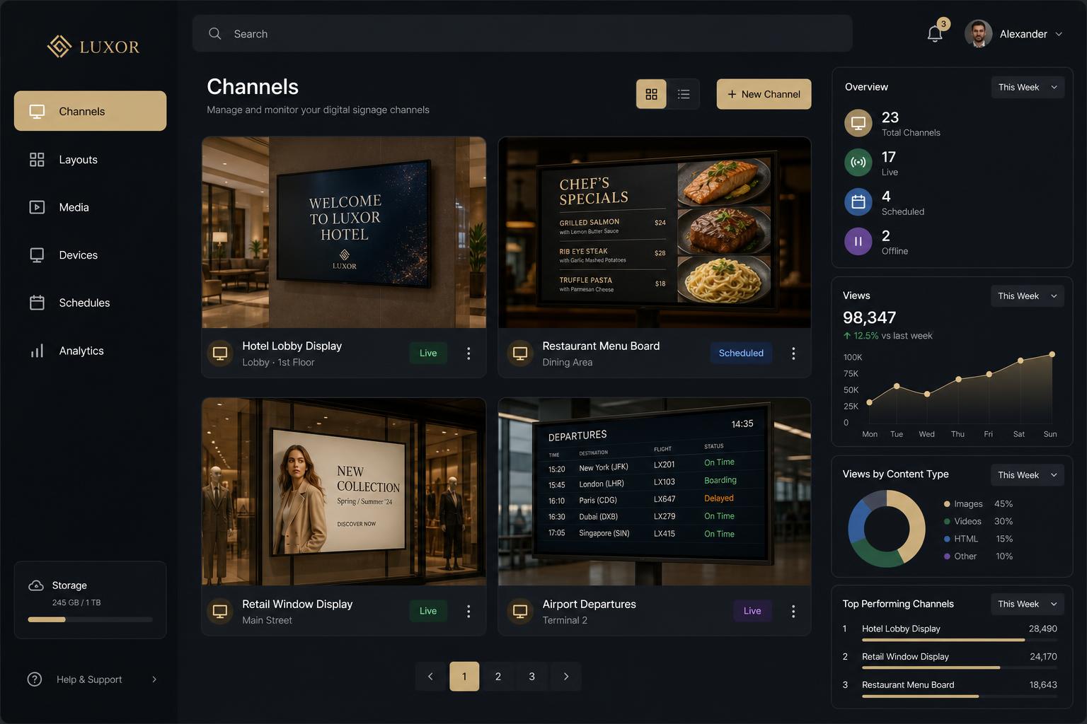 SetuOS dashboard